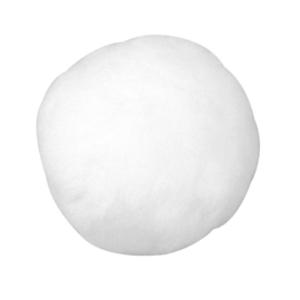 Witte Acryl Pompom ±7,5cm - 75mm