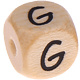 Houten Letterkraal gegraveerd 10mm  - G -