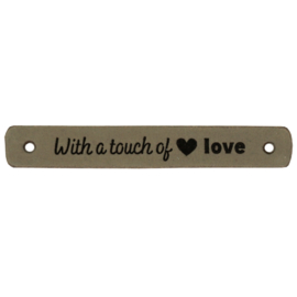 Durable leren aannaaibandje 7x1 cm - With a touch of Love per 2 stuks