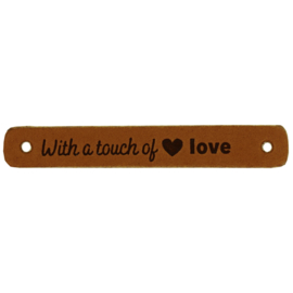 Durable leren aannaaibandje 7x1 cm - With a touch of Love per 2 stuks