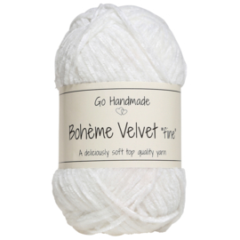 Go Handmade Bohème Velvet Fine - Snow White - 17614
