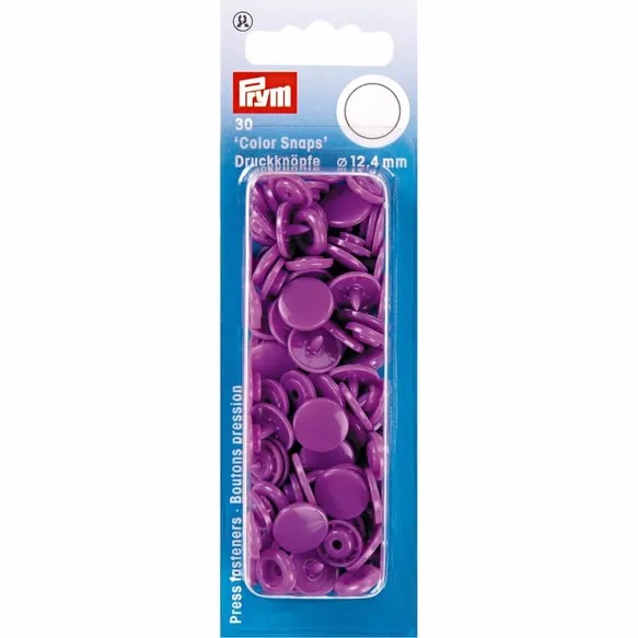 Kamsnaps Prym rond 12,4mm Lila