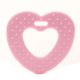 Durable Plastic bijtring Hart met noppen - 2 stuks -