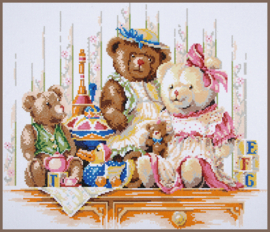 LanArte Diamond Painting kit Bears and Toys