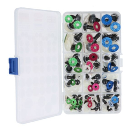 Opry Glitter dierenogen   8-18mm - 60 stuks - AST 3