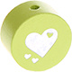 Houten kraal hart lime ''babyproof''