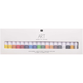 Rico Art Acrylic Paint heldere kleuren + metallic