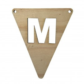 Houten vlagletter M