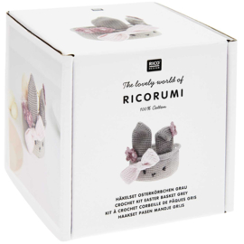 Ricorumi Haak set "Pasen mandje grijs"