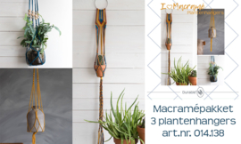 Durable Macrame pakket 3 plantenhangers in 1 pakket