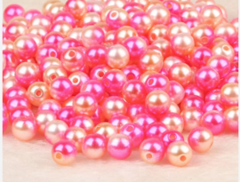 Kralen rose gemêleerd 6mm ±150 stuks - 20gram