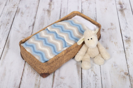 Durable Ripple Blanket Blue