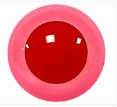 Veiligheidsoogjes Roze met rode pupil 6 mm