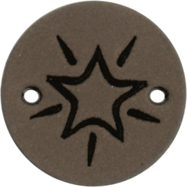 Durable Leren labels rond 2cm - Star per 2 stuks