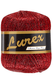 Lammy Yarn Lurex garen 13 rood