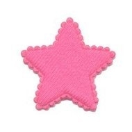 Ster Vilt Fuchsia 3,5 x 3,5 cm