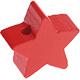 Houten kraal Mini-ster rood effen ''babyproof''