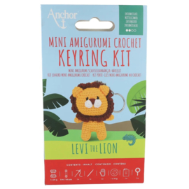 Anchor Mini amigurumi haak kit - sleutelhanger leeuw