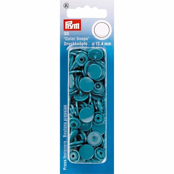 Kamsnaps Prym rond 12,4mm Donker Turquoise