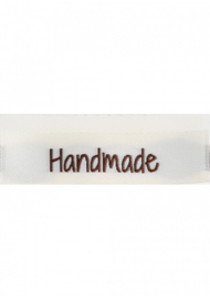 Go Handmade stoffen labels dubbelzijdig "Handmade" 10 stuks