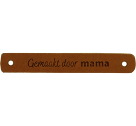 Durable leren aannaaibandje 7x1 cm - Gemaakt door Mama per 2 stuks