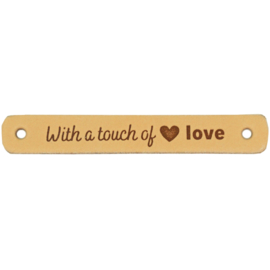 Durable leren aannaaibandje 7x1 cm - With a touch of Love per 2 stuks