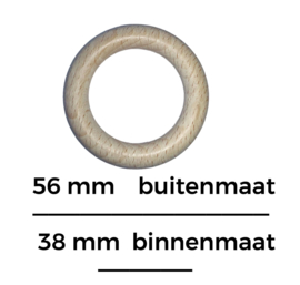 Houten beuken ring  56mm x 9mm