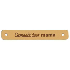 Durable leren aannaaibandje 7x1 cm - Gemaakt door Mama per 2 stuks