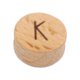 Durable houten letterkraal K