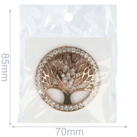 Magnetische Broche boom 45mm Rosé Goud