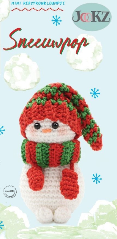 Garen en fourniturenpakket Mini kerstkoukleumpje Sneeuwpop