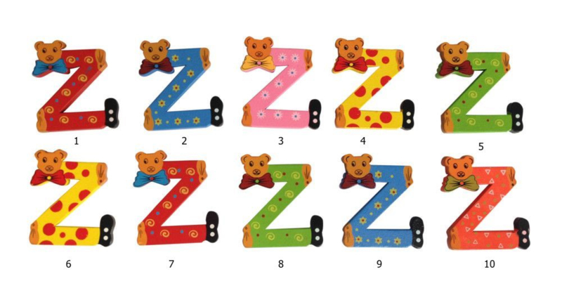 Kleine houten berenletter Letter Z