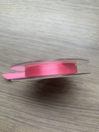 Satijn lint 10 mm zacht roze restant