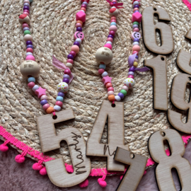 Verjaardagsketting met cijfer