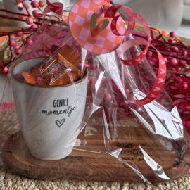 Cadeauset Mok met plankje - Genietmomentje