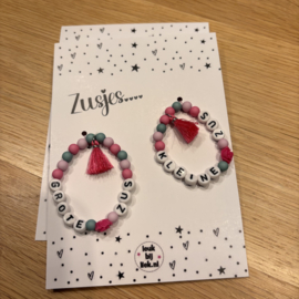 Armbandjes grote/kleine zus, set