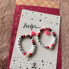 Armbandjes grote/kleine zus, set