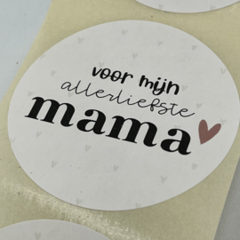 Sticker Voor mijn allerliefste mama - 10 stuks