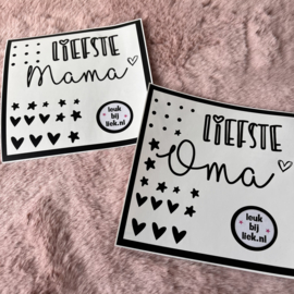 Stickervel liefste Mama - Oma