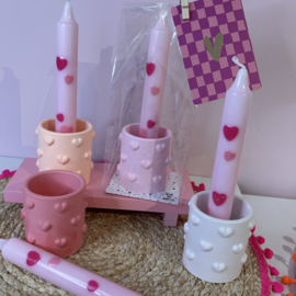 Kaars in potje - Hearts