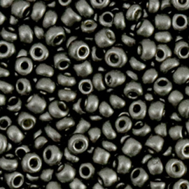 Rocailles 3mm 8/0 10 gram, Metallic anthracite