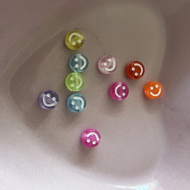 Acryl smiley multicolour transparant