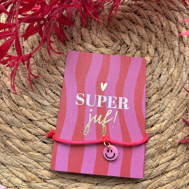 Armbandje Smiley Superjuf