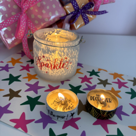Waxine glaasje Sparkle