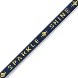 Tekstlint ‘Sparkle’ Blue-gold