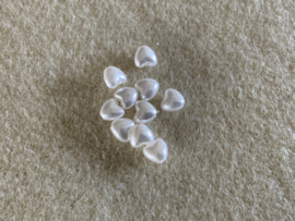 Parel hartje wit, 4 mm
