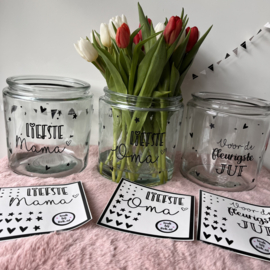 Stickervel Fleurigste juf DIY