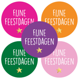 Sticker Fijne feestdagen