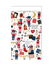 Cadeauzakje 12 x 19 cm Pietjes (per 5)