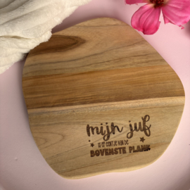 Borrelplank juf/meester bovenste plank